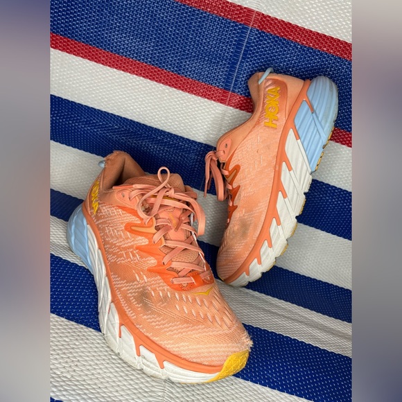 ✨🎉 HOKA Gaviota Mafate Speed 4 Peach Women’s Size 9.5 B Athletic Running Shoes - Picture 2 of 16